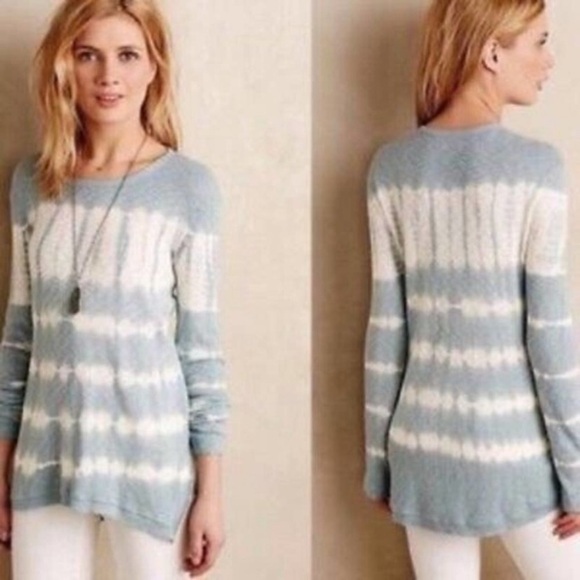 Anthropologie Left of Center Fela Tie Dye Waffle Knit Tunic Tee Size Small - Picture 1 of 7